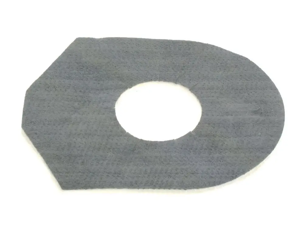 Grauer Isolierring von Bosch aus nicht gewebtem Material mit ovalem Durchmesser und mittigem Loch, geeignet für Türanwendungen.